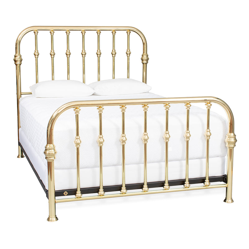 Turn of the Century in Polished Brass Finish, Complete Queen Frame