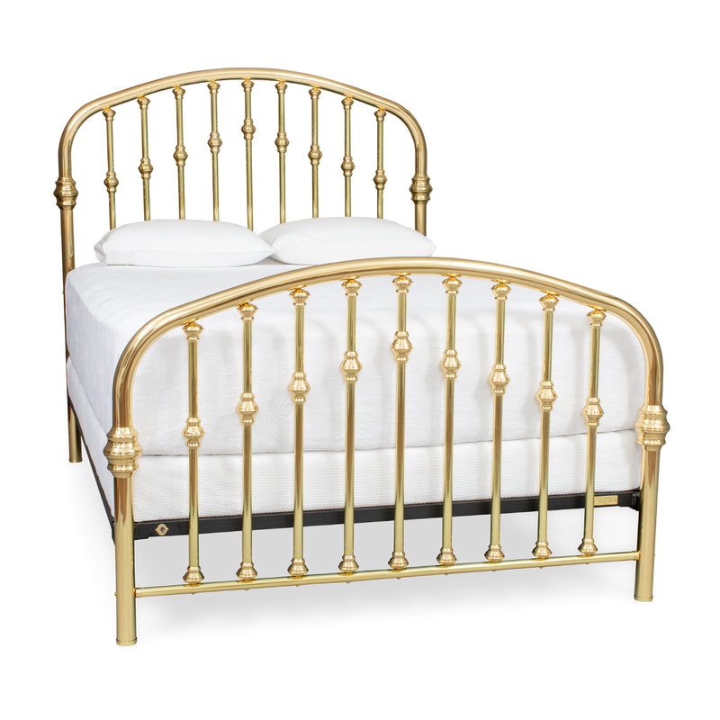 Halcyon Complete in Polished Brass Finish, Queen Frame