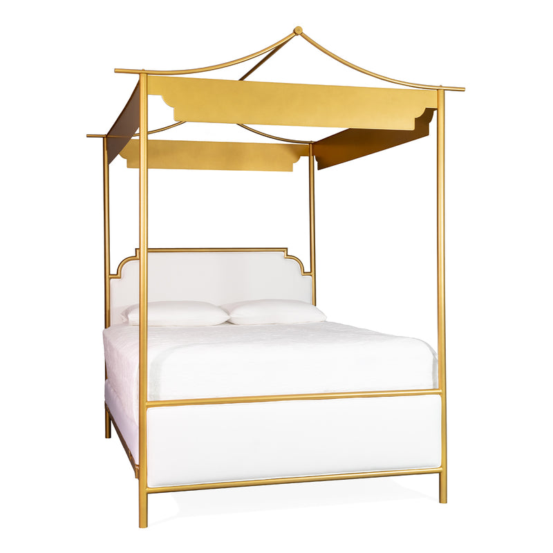 Pagoda Canopy Bed in Queen, Gold Medal