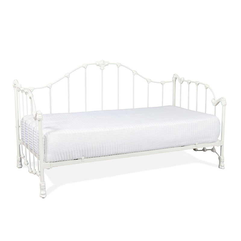 Medallion Iron Daybed in Flat White